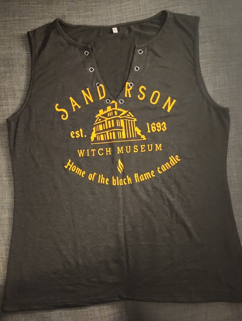 Witch Museum Graphic Tank Top - Black & Yellow